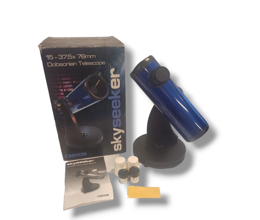 Carson Skyseeker JC-200 Dobsonian Ready to Use Telescope Tabletop Two Eyepieces